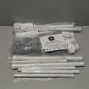 Regalo 50" Extra Wide Gray Expandable Mesh Gate, Pressure Mounted, Includes Rubber Bumpers to Protect Walls, Gray