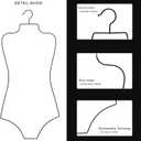 Body Shape Swimsuit Bikini Hanger Wire Display Hangers for Lingerie Bathing Suits Swimwear Clothes Coat (10, Black), 42cm 16.5 inch