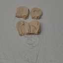 MANZI 6 Pairs Toe Topper Liner Socks for Women Ultra Low Cut No Show Half Socks with Sling Back for Heels Dress Shoes (One Size, Nude)