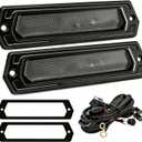 Flush Mount LED Pods with Wiring Harness Kit, 2PCS 6 Inch 120W Diffusion Beam Grill Lights Trailer Reverse Lights Off Road Lights Flush Mount Fog Lights Rear Bumper Pod Lights for Truck Pickup ATV UTV