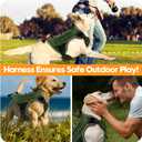 Heavy-Duty Tactical Dog Harness for Large Dogs, No Pull Adjustable Reflective Pet Vest with Molle System, K9 Military-Grade Control for Service Training, Outdoor & 10+ Breeds, Green, Large (L: Neck: 19-25'', Chest: 27-35'')