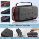 Switch Carrying Case Compatible with Nintendo & OLED, Portable Switch Travel Carry Case Fit for Joy-Con and Adapter, Hard Shell Protective OLED Pouch Bag with 20 Games, Red Wii Accessory Kits