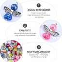 3 x 20pcs Angel Wing Charm Colorful Angel Pendant Pearl Beads Jewelry Making DIY Crafting Accessories for Necklace Bracelet Earring(Mixed)
