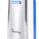 Davivy Electric Can Opener, One Touch Lid Opening, Removable Stainless Steel Cutter and 3-in-1 Design, with Sharpener and Bottle Opener, Stainless Steel-Blue)