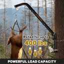 Tree Mounted Deer Hoist for Hunting, 400LBS Deer Feeder with Gambrel and 26FT Steel Cable, Deer Hanger for Skinning, Field Dressing