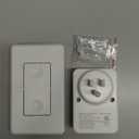 DEWENWILS Remote Control Outlet Wireless Wall Mounted Light Switch, Electrical Plug in On Off Power Switch for Lamp, Christmas Decoration, No Wiring, 100 Feet RF Range, ETL Listed, Programmable