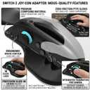 DSSWEN Ergonomic Mouse Grip Adapter Compatible with Switch 2, Creative Controller Handheld Handle Dock Attachment, Comfort Gaming Grip Case Accessories for Next-Gen Joycon, Single Pack