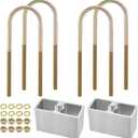 4 inch Universal Leaf Spring Lowering Block Kits, 5" Length x 2-1/3" Width Blocks, with 4 Pack Heavy Duty Galvanized U-Bolts