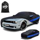 Car Cover Custom Fit Dodge Challenger,10-Layer Car Cover Waterproof All Weather,Full Exterior Cover Cotton Lining,Sun Rain UV Dust Snow Protection with Door Zipper,Fit for Dodge Challenger 2008-2025
