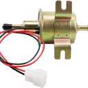 Electric Fuel Pump 12V Universal Low Pressure 12 Volt Transfer Inline Fuel Pump for Lawn Mower Carburetor Gas Diesel Engine 2.5-4psi HEP-02A