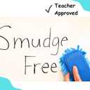 4 Pieces Dry Erase Board Erasers, Magnetic Microfiber Whiteboard Eraser, Washable & Reusable Microfiber Shag Eraser for Classroom, Office, Home Use (Gray, Blue, Red)