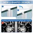 Shower Door Side Seal Strip 78.74 Inch (39.37" x 2 Pcs) for 3/8'' (10mm)