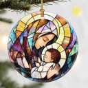 Virgin Mary Christmas Ornament, Dodosky 2.8in Ceramic Religious Xmas Decor, Christmas Tree Ornaments, Xmas Decorations for Tree, Holiday Ornament, Gift Ideas, Christian Gifts, Religious Gifts