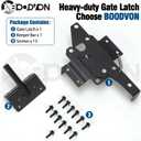 Self Locking Gate Latch for Wooden Fence, Heavy Duty Post Mount Automatic Gate Lock Gravity Door Latch Hardware for Secure Pool/Yard/Garden, Steel, Black Finish, Pack of 2