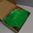 Syhood 5 Pcs Women Christmas Elf Costume Set Santa's Helper Costume Elf Outfit Velvet Dress Hat Shoes Belt Striped Stocking(M,Vivid  Green)