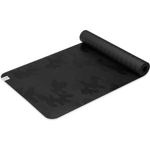 Gaiam Dry-Grip Yoga Mat - 5mm Thick Non-Slip Exercise & Fitness Mat for Standard or Hot Yoga, Pilates and Floor Workouts - Cushioned Support, Non-Slip Coat - 68 x 24 Inches (Camo)