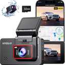 Kingslim Dash Cam Front and Rear 4K - D4 Dual Dash Camera for Cars WiFi GPS, Dashcam with 32GB SD Card, 3" Touchscreen, Night Vision, APP, Parking Mode, G-Sensor, Black
