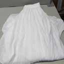 ebossy Women's High Waist Flowy Pleated Chiffon Maxi Skirt XS