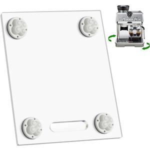 Acrylic Appliance Slider with 360 Rolling Wheels, Sliding Tray for Heavy Kitchen Appliances, Coffee Maker Slider Tray for Counter, Countertop Moving Tray for Kitchen(Large 15.7"13")