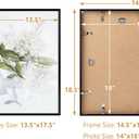 Golden State Art 14x18 Aluminum Picture Frame.Metal Poster. Wall Hook Included. ( 1 Pack Black)