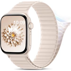 AMKSY Magnetic Sport Bands for Apple Watch Band for Women Men 40mm 41mm 38mm 42mm 44mm 49mm 45mm 46m, Soft Silicone Strap Wristbands for Apple iWatch Series 11 Ultra 10 9 8 7 6 5 4 3 2 1 SE
