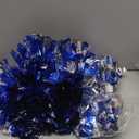 4Pcs Upgraded 12inch Metallic Cheerleading Pom Poms, HOLENGS Cheerleader Pompoms Cheer Poms for Kids Adults, Cheering Squad Pompoms for School Sports Games Dance Party (Blue and Silver)