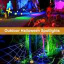 ZUCKEO 15W Christmas Outdoor Spot Lights RGB Color Changing Landscape Lights, 120V Waterproof LED Spotlight with Remote & Plug for Yard Garden Path House Halloween Decorations (1Pack)