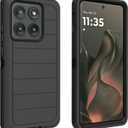 for Motorola Edge 2025 Case, Heavy Duty Bumper Case Heavy Duty Shockproof Dustproof 3 in 1 Rugged Protective Phone Cover for Motorola Moto Edge 2025 (Black)