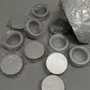 Abgream Metal Tin Cans - 2 Ounce Round Empty Containers with Clear Top for Cosmetics Crafts Food Storage Party Favors (30)