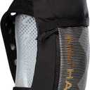 Nathan Running Handheld Quick Squeeze Water Bottle. No-Grip Adjustable Hand Strap. 12oz / 18oz / Insulated. Reflective Hydration Water Bottle. (12 Ounces, Black/Gold)