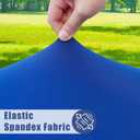 Moosfor Spandex 8 Foot Rectangle Table Cloth 2 Pack, Elastic Fitted Tablecloths for Picnic, Stretch Washable Patio Table Cover for Outdoor, Camping, Banquet and Parties (Blue, 30"x96")