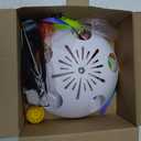 Cat Toys, Interactive Cat Toy for Indoor Cats, Automatic Interactive Kitten Toy, Fluttering Feather, Track Balls, Rotating Track Feather Enrichment Kitty Toys for Multi-cat Family (White)