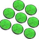 Motoforti 8 Pcs Round Stick-on Safety Spoke Reflective Self Adhesive Reflector for Gate Posts Cars Trailer Motorcycle Trucks Boat Bicycle Bike Green Long-Lasting