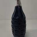 Qingmiao Modern Ceramic Table Lamp, 1 Navy Blue with Diamond Protrusions Texture, 25'' Nightstand Lamp for Bedroom Living Room