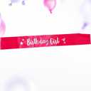 Birthday Girl Sash for Women Foil Letter for Women 21st 30th 40th 50th 60th Gifts Red and Silver Birthday Party Decorations and Supplies