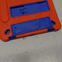 DETUOSI Case for Samsung Galaxy Tab S7 FE 5G/ S8 Plus/ S7 Plus 12.4" Tablet, Full Body Heavy Duty Kids Friendly Protective Cover with Folding Stand & Shoulder Strap for S8+ 2022/S7 FE 2021, Red+Blue