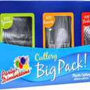Party Dimensions 300 Count Plastic Cutlery Combo Box, Disposable Clear Plastic Silverware Utensils Set, 100 Forks, 100 spoons, 100 knives