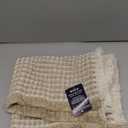 Smiry Waffle Bath Mat 24x17, Extra Soft Absorbent Bathroom Rugs, Non Slip Machine Washable Quick Dry Bath Rugs for Bathroom Floor, Tub, Shower, Home Decor Accessories, Brown & Cream