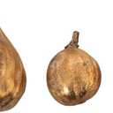 Creative Co-Op Resin Figs with Gold Finish (Set of 5 Pieces)