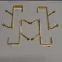 Blulu 4 Pack Over The Door Double Hooks, Bedroom Back of Door Hangers Metal Twin Hooks Organizer for Hanging Clothes, Towels, Coats, Hats, Bags, Bathrobes (Gold)