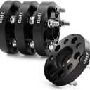 Orion Motor Tech 5x100 Wheel Spacers, 1 inch Wheel Adapters with Studs Compatible with Subaru Outback Subaru Forester Subaru Impreza Subaru Crosstrek Scion FR-S More, 25mm Spacer Kit, Set of 4 (Black)
