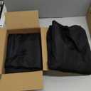 HolidayIdeas 2 Pack Square Fitted Table Covers - 34 x 34 Inch - Black Fabric Table Clothes Washable Tablecloth Protectors for Parties, Holiday Dinner, Trade Show, Vendor Stand