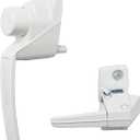 Ideal Security Model 910 Classic Push Button Handle with Latch for Storm Door and Screen Door, White