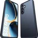 TORRAS Guardian Shockproof for Samsung Galaxy S25 Case, [12FT Military Grade Drop] Thin & Soft Touch for Samsung S25 Case, Translucent Matte Protective Slim Case for Samsung S25, Black