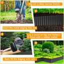 MTART Metal Garden Edging for Landscaping, Sturdy Corrugated Edging Border for DIY Flower Bed, Lawn and Landscape Edging (Black, 8"20Ft)
