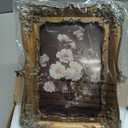 BILXIM 4x6 Vintage Picture Frame, Antique Bronze Gold Ornate Photo Frame for Wall Hanging or Tabletop Display, Decorative Floral Design Retro Home Decor, Photo Gallery Art