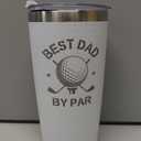 Golf Gift for Dad - Funny Fathers Day Christmas Birthday Gifts for Men Golfers, Cool Golf Dads Gifts from Daughter Son Kids, Unique Daddy Coffee Cup Mug for Golf Lovers - Best Dad By Par Tumbler 20oz