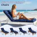 Outdoor Chaise Lounge Chair Cushions Waterproof Printing Lounge Chairs Cushion with Ties Long Cushions Replacement for Indoor Outdoor Furniture,75 x 24 x 3.9, 74.8x23.6x3.9in