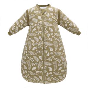 Baby Sleep Sack, TOG 2.5 Winter Wearable Blanket, Removable Long Sleeves Baby Sleeping Bag for Infants and Toddlers, Super Soft Warm Comfortable Sleeping Sack, White Leaf, 6-18M