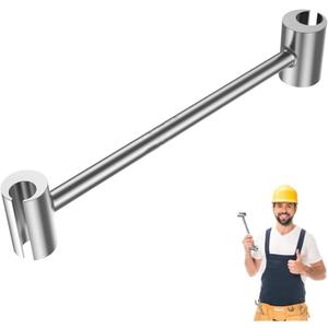 Door Hinge Gap Adjusting Wrench Tool, Upgraded Rolled Steel Door Hinges Adjustment Tool, 14-19mm Gap Adjusting Wrench, Rust-Proof Door Jamb Hinge Jig for Residential, Fire Doors, Light Sliver